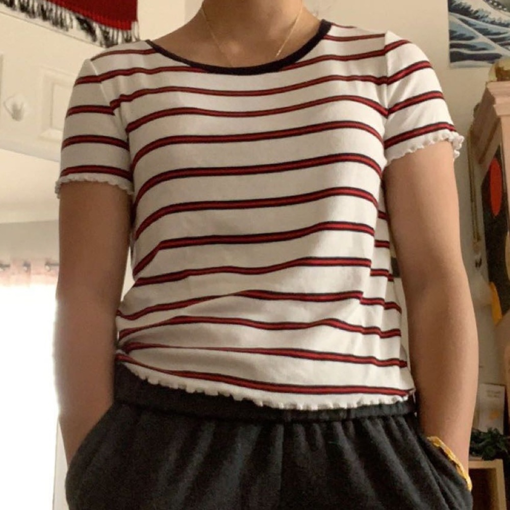 garage multicoloured stripe top!